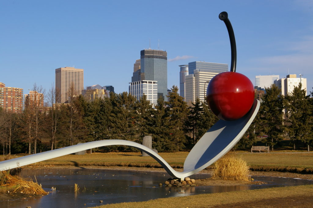 Cherry on the spoon sculpture