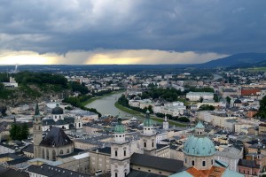 sunset at Salzburg