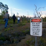 Hawaii Volcanoes National Park do not enter sign