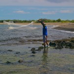 fishing by net