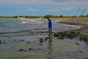 fishing by net