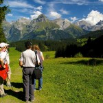 Switzerland hikers