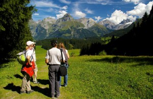 Switzerland hikers