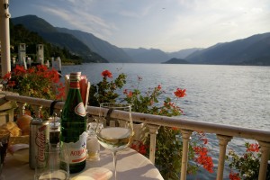 restaurant overlooking Lake Como