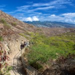 Hiking trail to top of Diamond Head