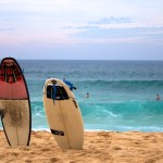 surfboards at Pipeline