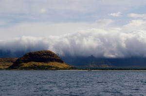 clouds on the west Oahu coast