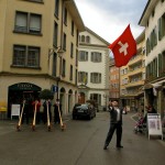 Vevey Swiss flag toss