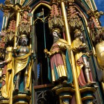 Nuremberg elaborate gold town square fountain