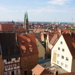 Nuremberg old town view from castle