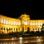 hofburg palace vienna at night