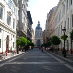 View of St. Stephen's Basilica in Budapest Hungary