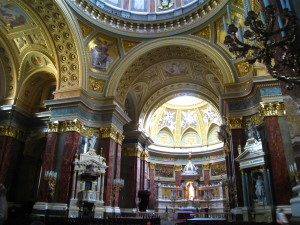 Inside St. Stephen's Basilica Budapest Hungary