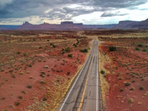 desert road in utah